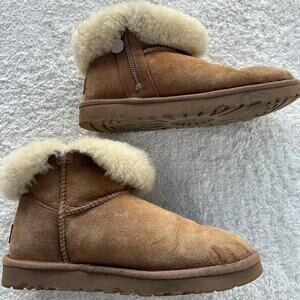 UGG Light Brown Fur Boots Size 7